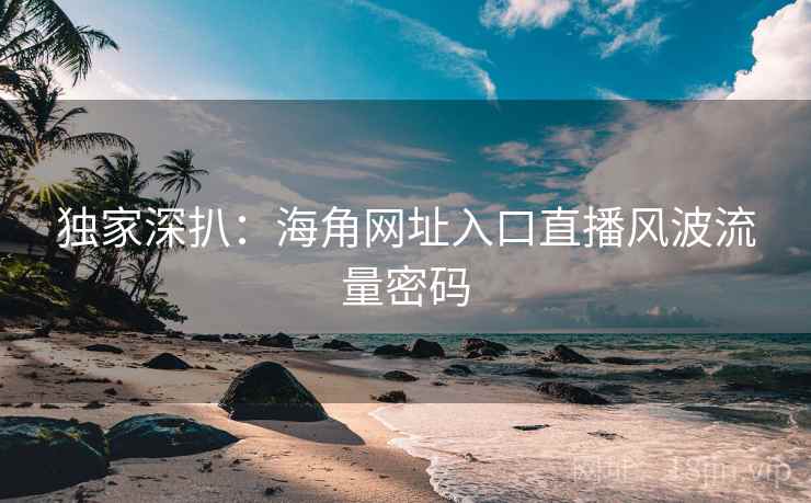 独家深扒：海角网址入口直播风波流量密码