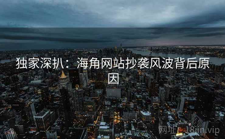 独家深扒：海角网站抄袭风波背后原因